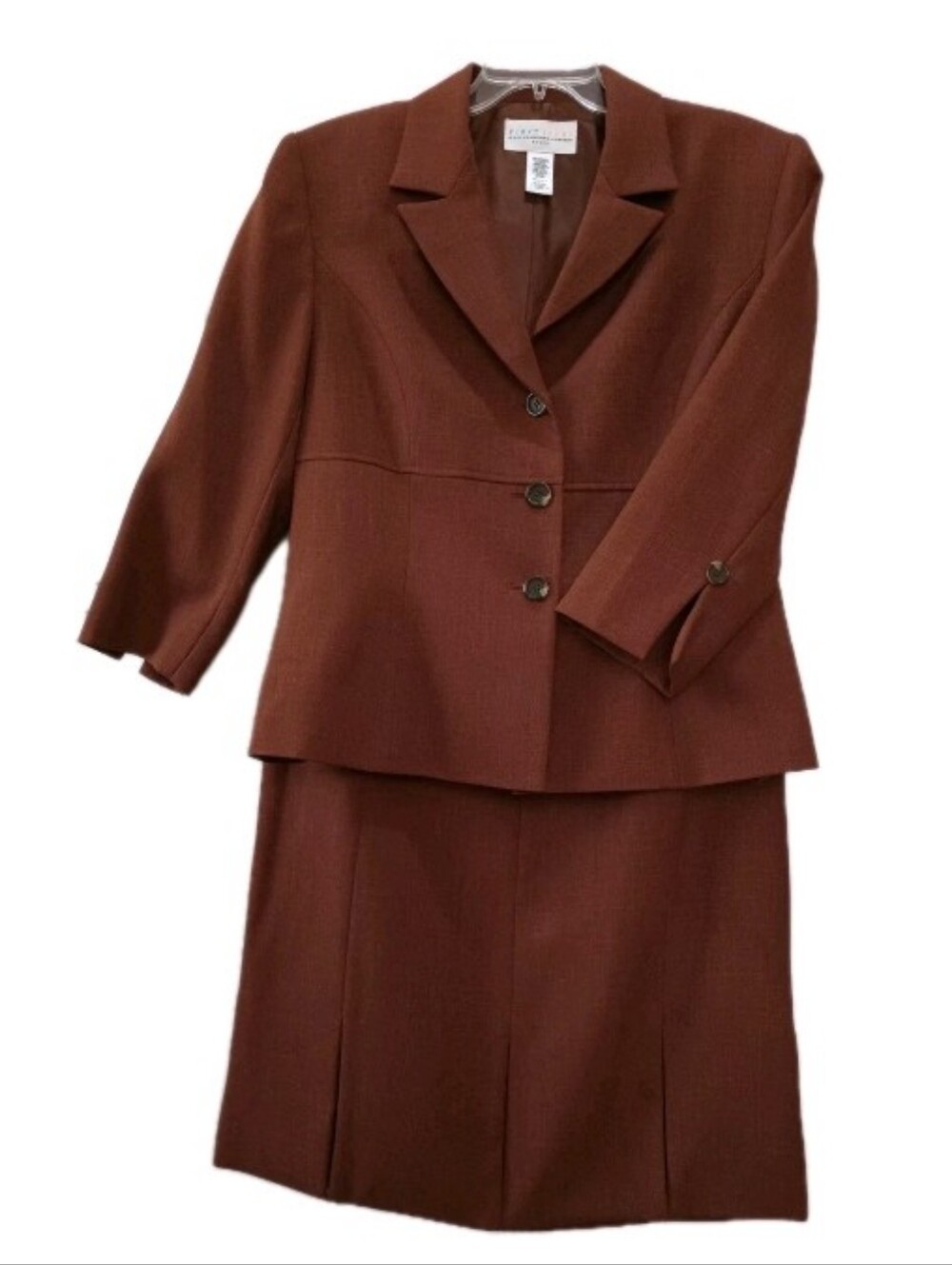 NEW Liz Claiborne New Issue Skirt Suit Brown Size 12